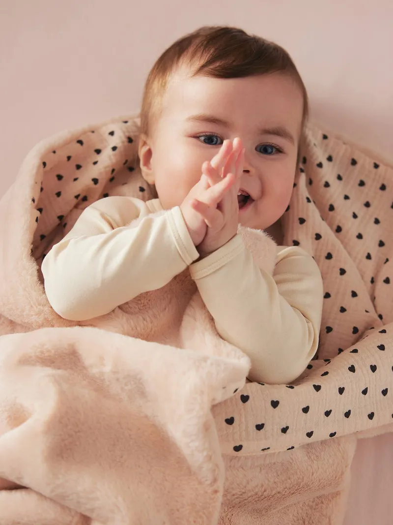 Vertbaudet Babydecke, Rosa bedruckt, – Produktbild 3 von 4