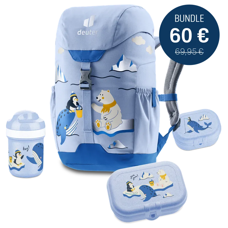 Deuter Deuter Koziol x Schmusebär Kita-Set: Rucksack + Trinkflasche + Lunchbox, Blau, – Produktbild 1 von 1