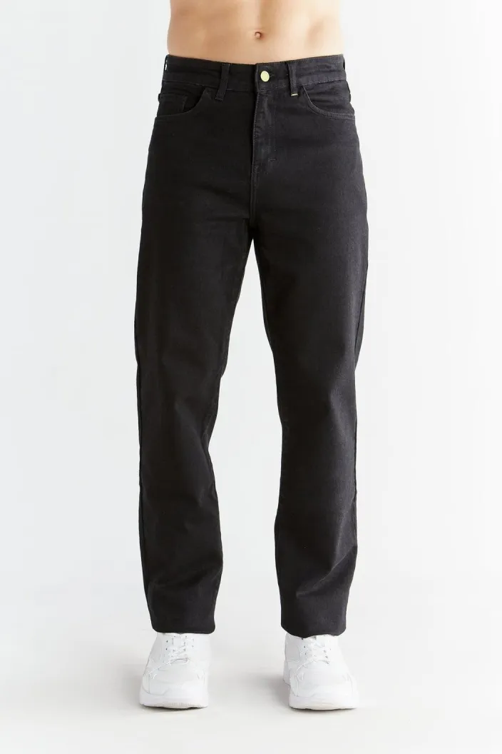Evermind Evermind Herren vegan Jeans Regular Fit Coal Schwarz, Schwarz, – Produktbild 2 von 2