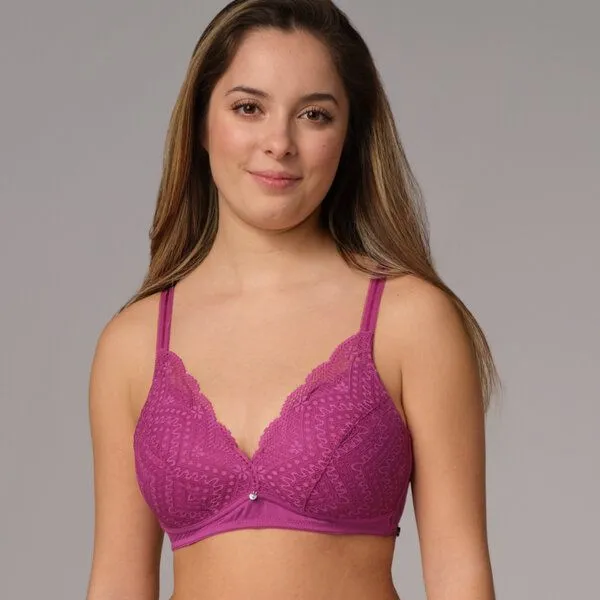 comazo comazo BH aus Modal mit zarter Spitze, Magenta, – Produktbild 1 von 3