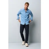 M 5 BY MEYER M 5 BY MEYER Baumwolle-Tencel Microstruktur Five Pocket, Blau (marine), – Produktbild 2 von 5