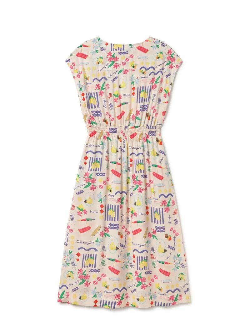 TWOTHIRDS TWOTHIRDS Damen vegan Kleid Biodola Chiringuito Druck, Blau, – Produktbild 2 von 2