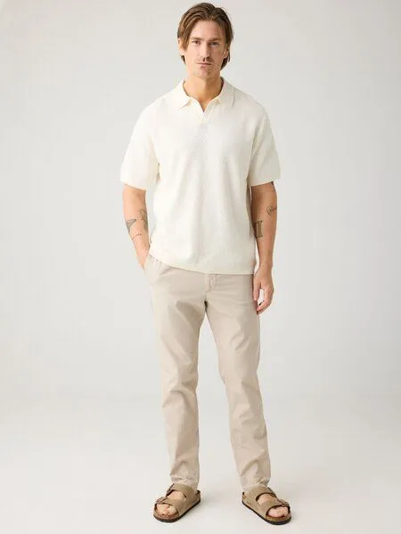 KnowledgeCotton Apparel KnowledgeCotton Apparel Lockeres gestricktes Poloshirt aus Bio-Baumwolle, Grün-twill, – Produktbild 3 von 3