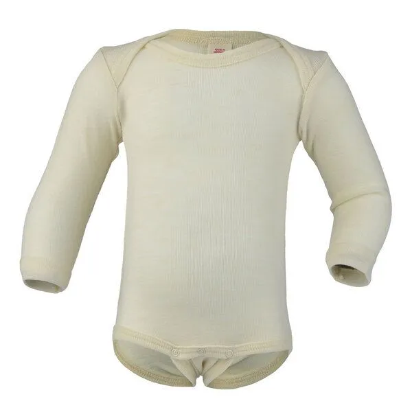 Engel natur Engel natur Baby / Kinder Body Langarm Schurwolle kbT, Natur, – Produktbild 1 von 1