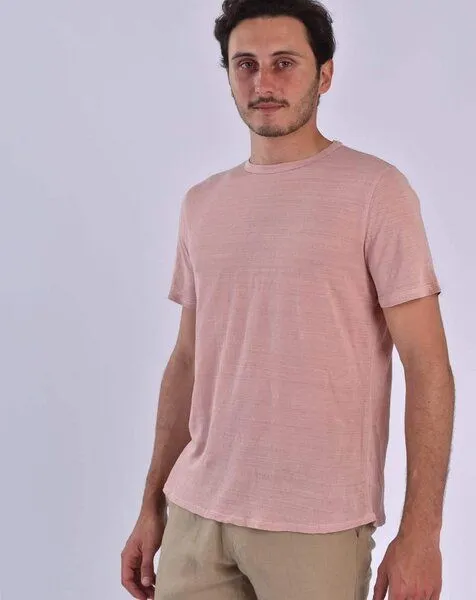 Aatise Aatise Zokka Herren T-Shirt aus 100% Leinen, Rosa, – Produktbild 1 von 4
