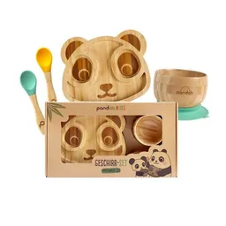pandoo pandoo Kindergeschirr Set aus Bambus | wiederverwendbares Kindergeschirr – Produktbild 1 von 1