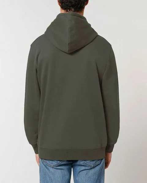 Human Family Human Family Bio Unisex Basic Hoodie - "HF", Khaki, – Produktbild 4 von 4