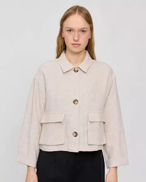 Mazine Mazine Leichte Jacke für Frauen - aus 100% Leinen, Moon (weiß), – Produktbild 1 von 3