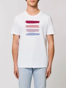 Human Family Human Family Bio Unisex Rundhals T-Shirt "Red Acryl Stripes" – Produktbild 1 von 1