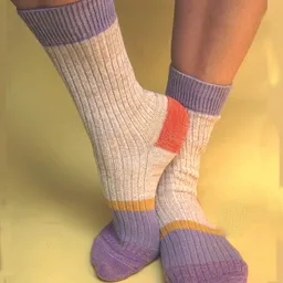 Fräulein Prusselise Fräulein Prusselise Wollfgang Socke beige bunt colourblock – Produktbild 1 von 1