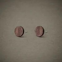 feinformart feinformart Ohrstecker / Ohrring aus Holz "Eiche geräuchert" 7mm / 9mm – Produktbild 1 von 1
