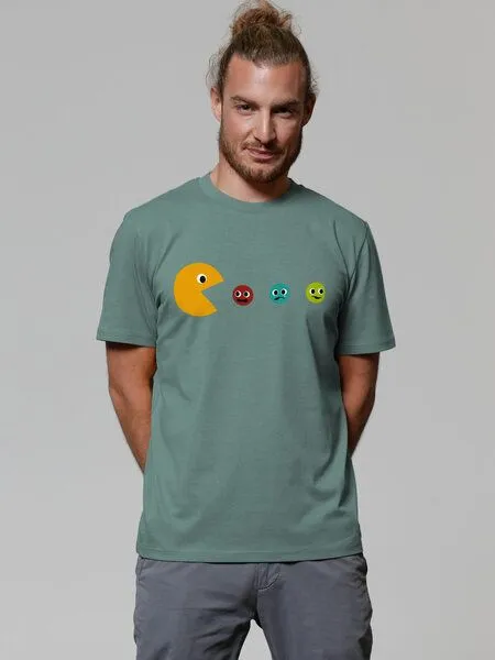 watapparel watapparel T-Shirt Unisex Pacmännchen, Green bay, – Produktbild 2 von 3