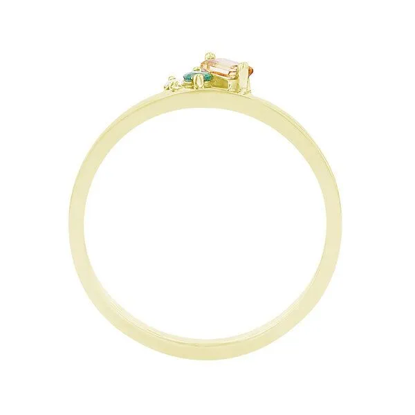 Eppi Eppi Cluster-Ring aus Gold mit Citrin, Smaragd und einem Diamanten Dalit, Gelb, – Produktbild 1 von 4