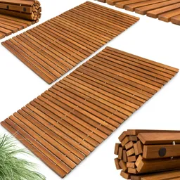 Deuba® Badematte 2er-Set 76x50cm Akazie FSC®-zertifiziert – Produktbild 1 von 1