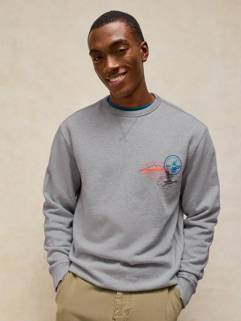 White Stuff White Stuff Sweatshirt Sidmouth mit Grafik, Grau multi, – Produktbild 1 von 4