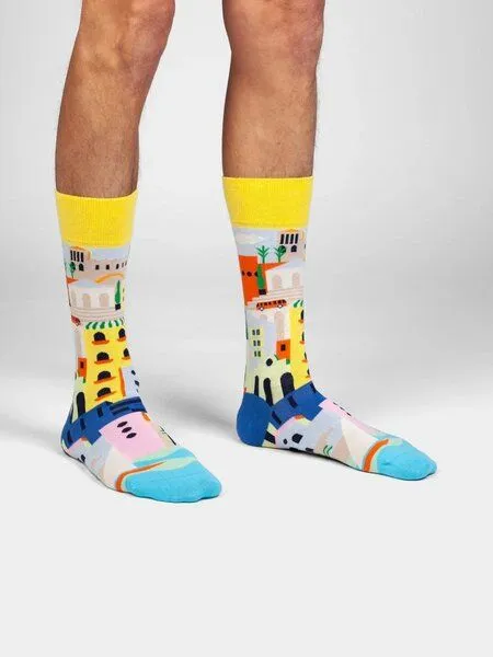 DillySocks DillySocks Socken Coastal Town aus Biobaumwoll-Mix, Mehrfarbig, – Produktbild 2 von 5