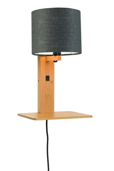 GOOD&MOJO GOOD&MOJO Naturel Wandlampe Andes, Dunkel grau, – Produktbild 2 von 4