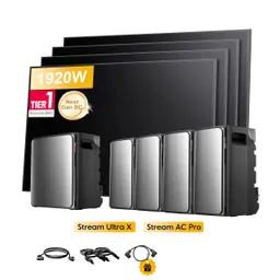 EcoFlow EcoFlow Stream Ultra X, All-in-One Speicher für Balkonkraftwerke, mit 4 x 480Wp Sunpro BC Bifazial Full Black Solarmodul, by Powerness - Stream Ultra X + 4 x Stream AC Pro | 11520Wh / ohne Zubehör / Standardversand – Produktbild 1 von 1