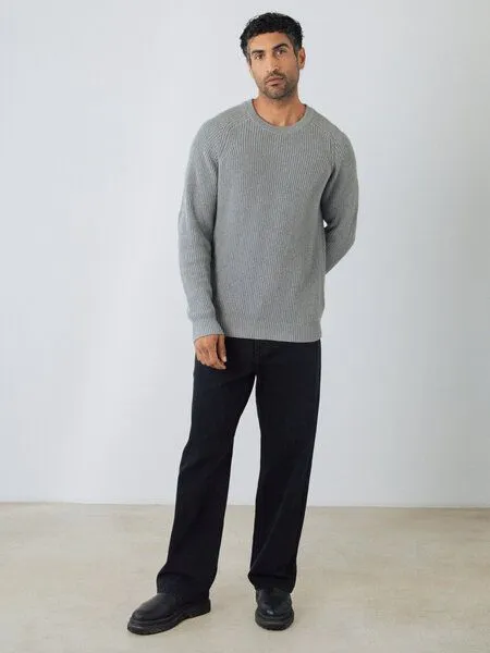 Honest Basics Honest Basics Herren Strickpullover aus 100% Bio-Baumwolle, Auster, – Produktbild 4 von 4