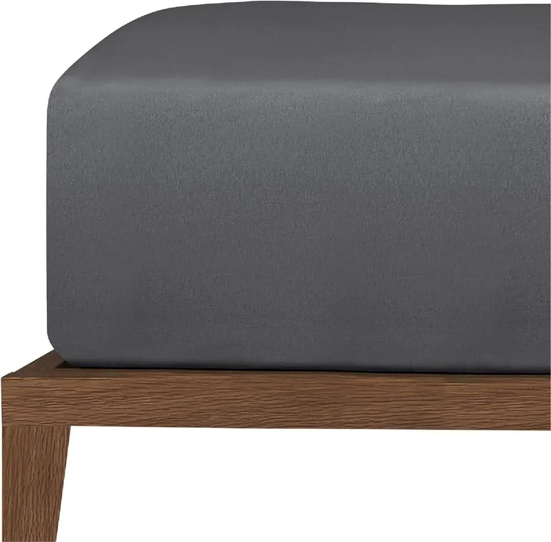 uncover by SCHIESSER Spannbettlaken New Jersey aus 100% Baumwolle, Jersey, Gummizug: rundum, (1 Stück), OEKO-TEX® MADE IN GREEN, Grau, – Produktbild 1 von 6