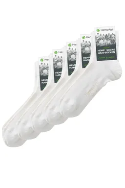 HempAge Hempage Herren vegan 5er-Pack Socken Classic White – Produktbild 1 von 1