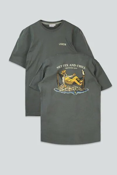 LAKOR LAKOR T-Shirt aus Bio-Baumwolle - Shipsters Reef, Urban chic (grau), – Produktbild 3 von 3
