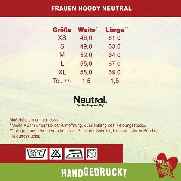 HANDGEDRUCKT HANDGEDRUCKT "Medusa" Frauen HOODY aus reiner Biobaumwolle (kbA), Bottlegreen, – Produktbild 4 von 4
