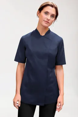 BERUFSBEKLEIDUNG Gastro Kochjacke Damen - 1/2 Arm, navy - Berufsbekleidung.de – Produktbild 1 von 1