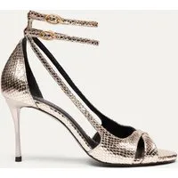 BIKKOU BIKKOU Damen vegan Sandalen Drinks Mit Freunden Gold Python – Produktbild 1 von 1