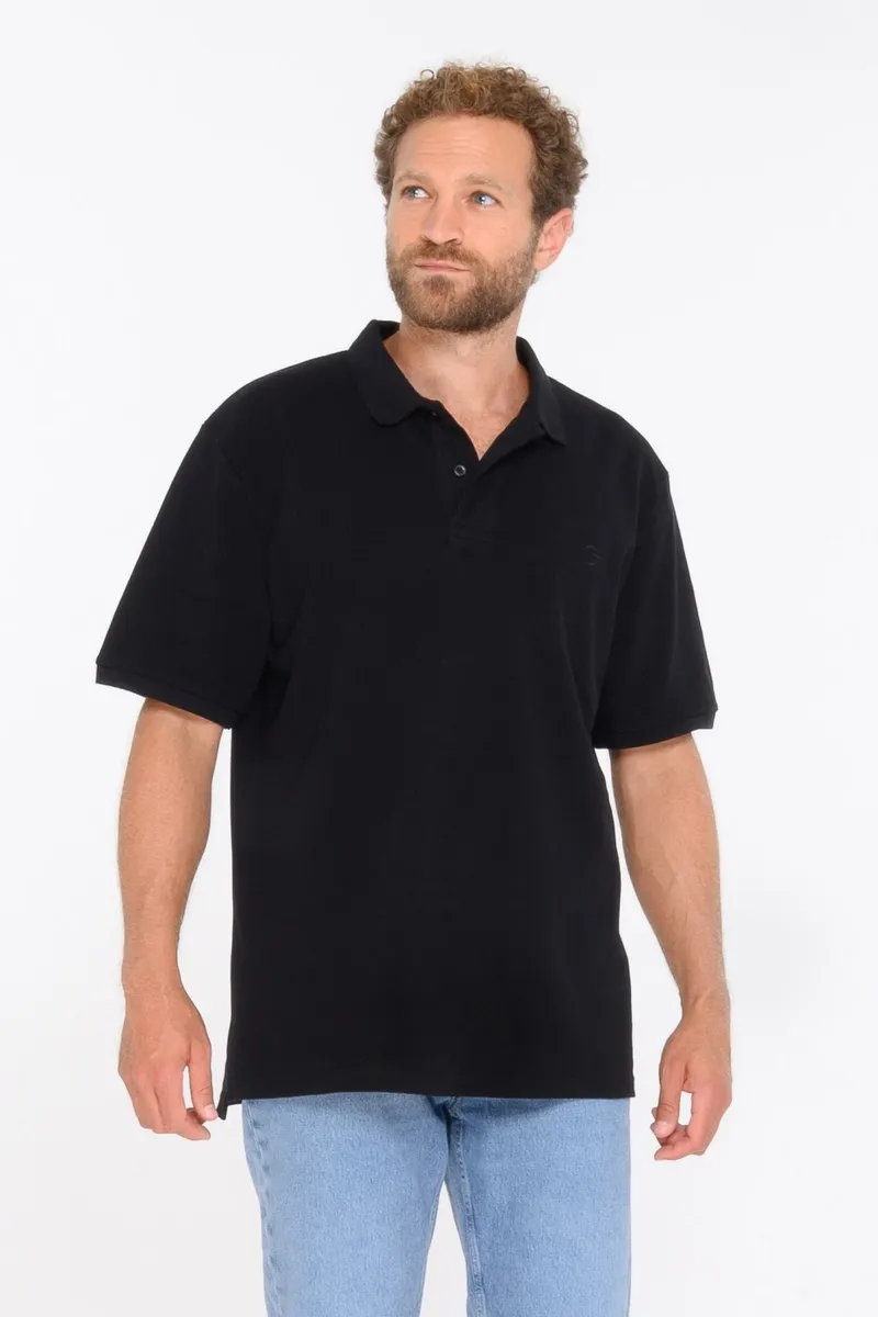 THOKKTHOKK THOKKTHOKK Herren vegan Polohemd Aus Piqué Schwarz, Schwarz, – Produktbild 2 von 2