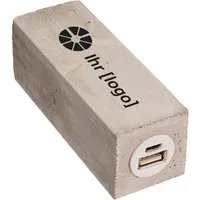Powerbank 'Major Square' aus Beton – Produktbild 1 von 1