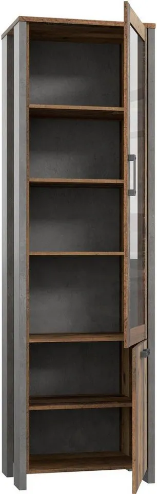 FORTE Vitrine Clif Höhe 204 cm, Beige, – Produktbild 4 von 4