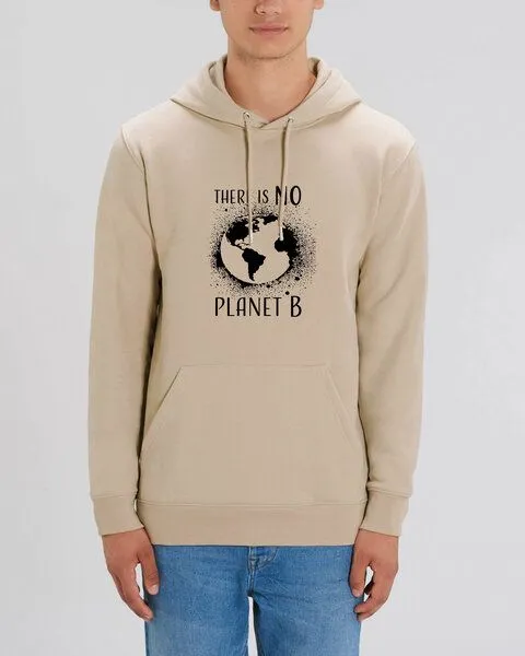 Human Family Human Family Bio Unisex Hoodie - "Charmer - NO Planet B" in verschiedenen Farben, Sand, – Produktbild 3 von 4