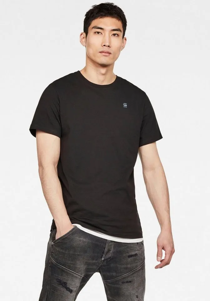 G-Star G-Star T-Shirt Base-S T-Shirt mit kleinem Logo-Detail, Schwarz, – Produktbild 2 von 4