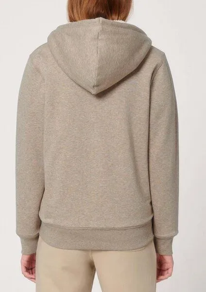 Human Family Voll gefütterte Unisex Sweatjacke "Heat Up" von Human Family, Beige-meliert, – Produktbild 2 von 4