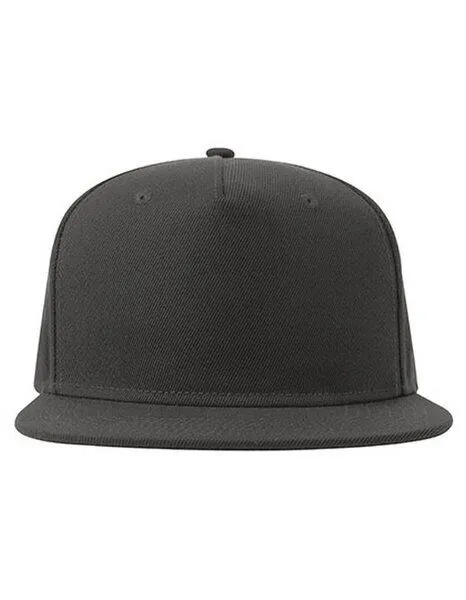 Atlantis Headwear Atlantis Headwear recycelte Flat-Cap mit Kunststoffverschluss, Dunkelgrau, – Produktbild 2 von 2
