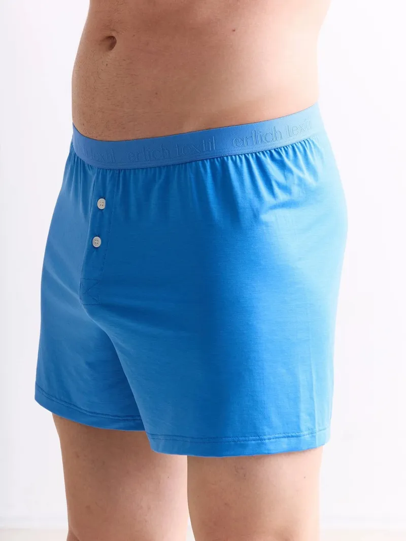 erlich textil erlich textil Light Touch Boxers, weite Boxershorts aus weichem Modal, made in Europe, Kobaltblau, – Produktbild 1 von 6