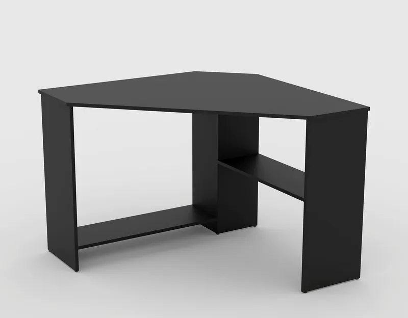 Home affaire Schreibtisch RINO, Breite 80 cm, Eckschreibtisch im modernen Design, Schwarz, – Produktbild 2 von 4