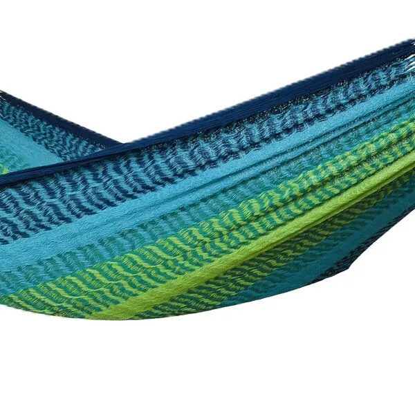 MacaMex MacaMex Solea Netzhängematte XL Baumwolle, Ocean (blau-grün), – Produktbild 2 von 4