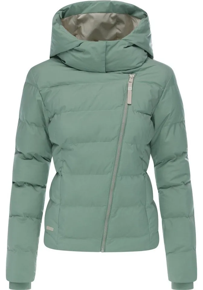 ragwear ragwear Steppjacke Harlen YOUMODO Wasserdichte Winterjacke mit Kapuze, Grau|grün, – Produktbild 2 von 5