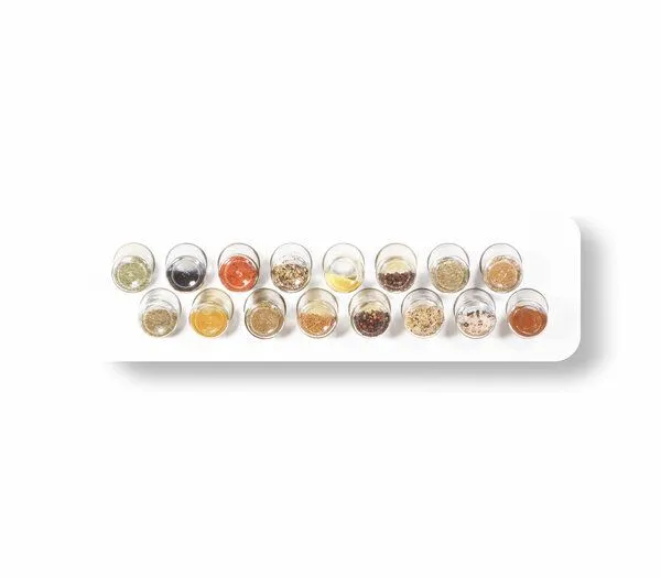 nest-gestaltung nest-gestaltung Gewürzregal habibi · mit 16 Gläsern, Weiß, – Produktbild 1 von 3