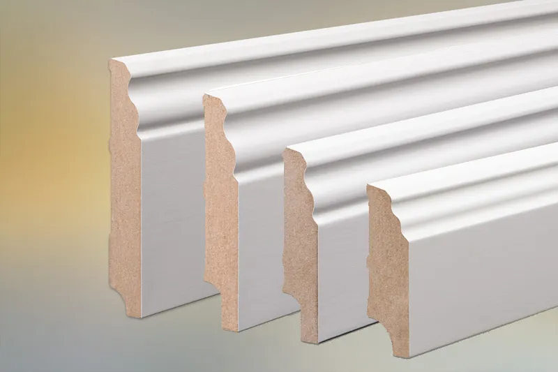 woodstore24 MDF Sockelleiste für Parkett und Massivholzdielen, Berliner Profil, 100 x 20 mm, weiß (RAL 9016) lackiert, Fixlänge 240 cm – Produktbild 1 von 1