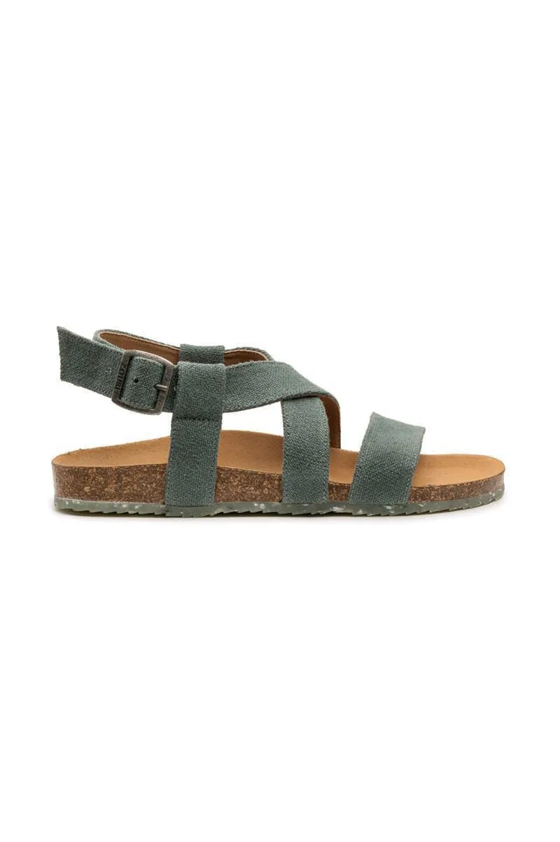 Zouri Zouri Damen vegan Sandalen Sand Erde, Olivgrün, – Produktbild 2 von 2