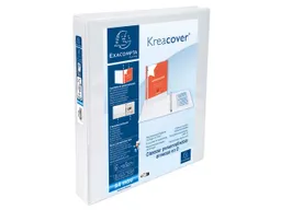 Exacompta 10 Exacompta Ringbücher "Kreacover", DIN A4 Maxi, 2 Ringe 25 mm, RB 47 mm, 2 Taschen, weiß – Produktbild 1 von 1