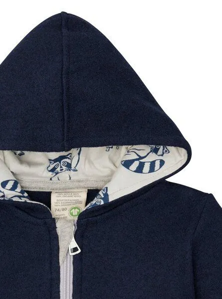loud + proud loud + proud Babys & Kinder Jacke Wollwalk, GOTS-zertifiziert, Ultramarine(blau), – Produktbild 3 von 3