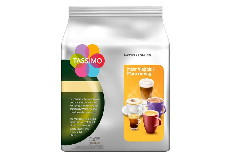 Tassimo Tassimo Kaffee Kapseln Jacobs Krönung Kräftig XL T Discs 5x16 = 80 Getränke, (Packung, 5er Pack) – Produktbild 5 von 5