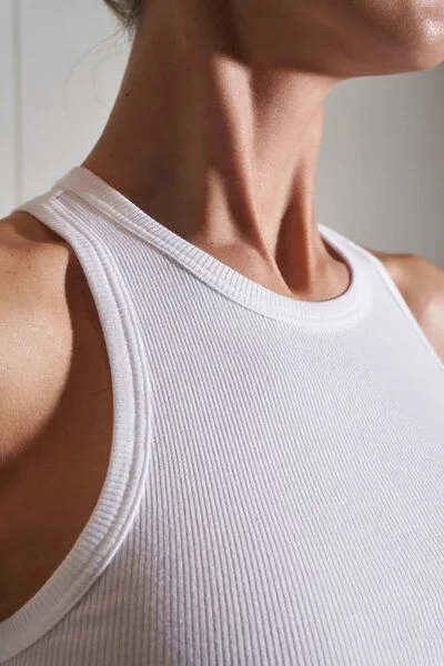 Soulwear Soulwear Top Ribbed aus Bio-Baumwolle, Weiss, – Produktbild 4 von 4