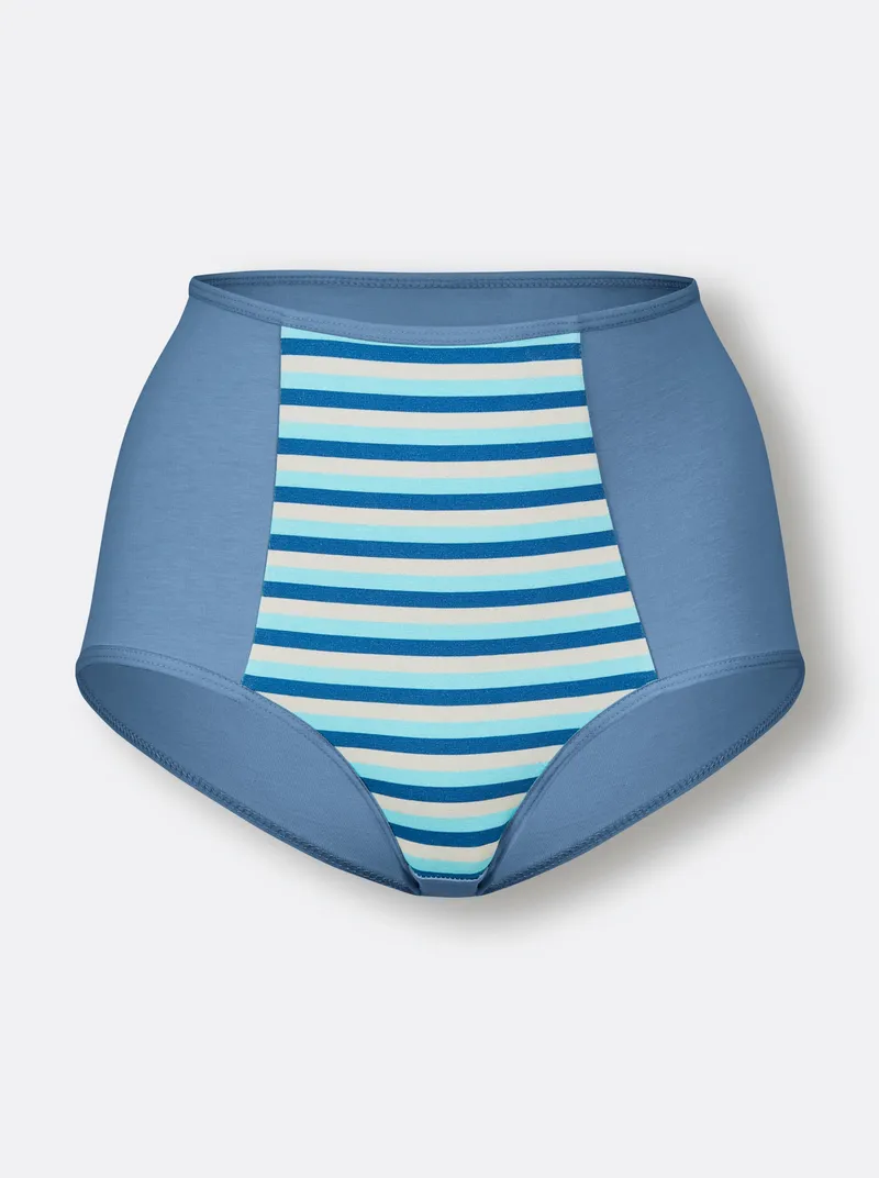 wäschepur Formslip jeansblau + aquamarin, Jeansblau + aquamarin, – Produktbild 1 von 2