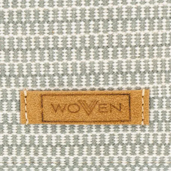 Woven Woven Damen Tasche Fold Bag/Umhängetasche Baumwolle & Leder offwhite/grau – Produktbild 3 von 4