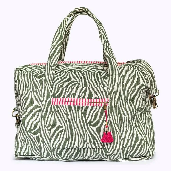 KIKOONI KIKOONI handgefertigte große Reisetasche TRAVELER BAG, Desert zebra, – Produktbild 3 von 4